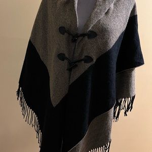 Mixit brown/black poncho/cape